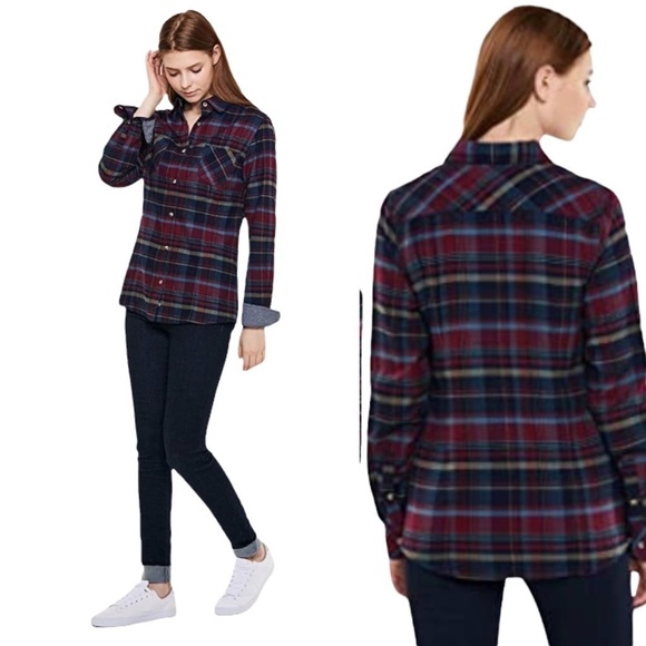 CQR New With Tags WOMEN'S 100% BRUSHED SOFT COTTON PLAID FLANNEL SHIRT - Picture 2 of 14